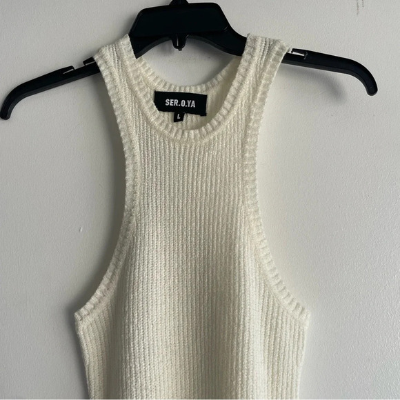 SER.O.YA Ira Off White Sweater Maxi Dress 22237 - Picture 4 of 10